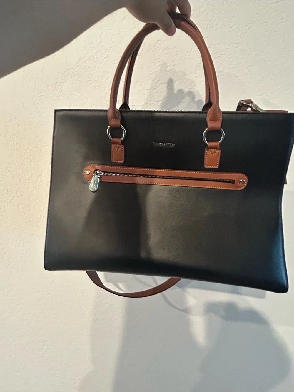 Women’s  Black & Brown Leather Briefcase Bag